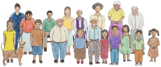 Group illustration of people